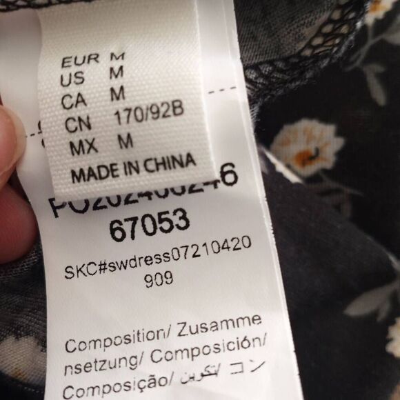 BEROZA BLACK & CREAM FLORAL BODYCON MIDI DRESS SZ.M EUC.  WORN ONLY 1X - Picture 9 of 11